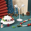 46Pcs 11 Style Christmas Handmade Lampwork Beads LAMP-TA0001-16-7