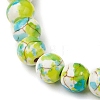 Synthetic Dyed Turquoise Beaded Stretch Bracelets for Women Men BJEW-JB11549-01-4