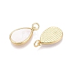 Natural White Shell Pendants KK-Q072-01G-2