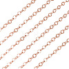Brass Coated Iron Flat Cable Chains CH-TAC0007-02RG-3