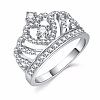 Fashionable Alloy Rhinestone Finger Rings FS-WG5016E-02-5