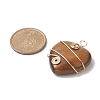 Natural Mixed Stone Copper Wire Wrapped Pendants PALLOY-JF02042-3