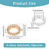 10Pcs 2 Colors Electroplating Brass Pendant Cabochon Settings KK-FH0007-83-2