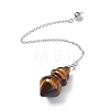 Natural Tiger Eye Pointed Dowsing Pendulums AJEW-B020-04P-02-2