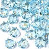 Transparent Spray Painted Glass Beads DGLA-R052-001-E02-1