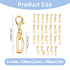 208Pcs 2 Colors Alloy Letter A~Z Pendant Decorations HJEW-FH00304-2