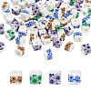 Fashewelry 72Pcs 4 Color Handmade Porcelain Ceramic Beads Strands PORC-FW0001-01-1