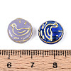 Flat Round with Duck Shape Glass Beads GLAA-T025-34M-3