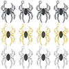 24Pcs 3 Colors Blank Glass Spider Pendant FIND-SC0006-47-1