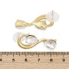 Alloy Rhinestones Stud Earrings EJEW-M075-04G-01-3