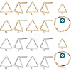 20Pcs 2 Colors Brass Stud Earring Findings KK-BC0008-33-1