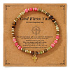 Vintage Brass Cross Charm Bracelets GR0330-11-1