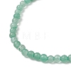 Natural Green Aventurine & Cherry Quartz Glass Round Beaded Stretch Bracelets for Women BJEW-JB11927-02-4
