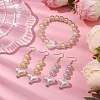 Round & Heart Acrylic Beads Bracelet & Dangle Earring Set SJEW-JS01301-2