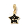 Brass Micro Pave Cubic Zirconia Pendants KK-B059-38G-2