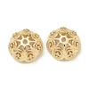 Rack Plating Brass Micro Pave Clear Cubic Zirconia Bead Caps KK-K386-14G-01-1