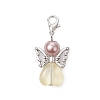 Angel Glass Pendant Decorations HJEW-JM02643-4