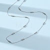 2MM Brass Round Ball Cable Chain Necklaces MAK-L045-01P-3