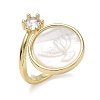 Brass Micro Pave Clear Cubic Zirconia Cuff Open Rings KK-CBA56EF-41C-G-4