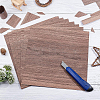 8 Sheets Walnut Wood Sheet DIY-BC0005-38-5