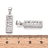 925 Sterling Silver Micro Pave Clear Cubic Zirconia Heart Hamsa Hand Pendants STER-N016-101P-3