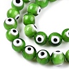 Handmade Evil Eye Lampwork Beads Strands LAMP-N024-32A-3