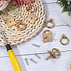 Brass Drawer Drop Pull Rings FIND-WH0042-37G-5