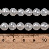 Electroplated Natural Agate Beads Strands G-B191-A07-8mm-20-5