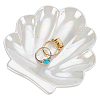 Shell Shape Ceramics Jewelry Plate AJEW-WH0606-41A-1