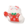 Animal Christmas Socking Theme Opaque Resin Decoden Cabochons RESI-S397-03D-1