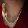 Glass Rondelle Beaded Necklaces with Alloy OT Clasps for Women WG710A2-01-1