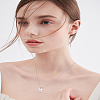 1Pc Stainless Steel Letter Rectangle Pendant Necklaces NJEW-LP0001-34X-P-4