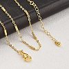 Brass Cable Chain Necklaces for Women NJEW-D302-19G-2