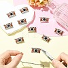 10Pcs Alloy Enamel with Crystal Rhinestone Pendants ENAM-CJ0007-59-5