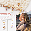 12Pcs 4 Colors Imitation Austrian Crystal Diagonal Cube Charms Locking Stitch Markers HJEW-PH01656-4