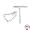 925 Sterling Silver Toggle Clasps with Chain STER-D005-05S-1