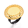 Adjustable Alloy & Iron Bezel Cup Ring Base with Rotatable Tray MAK-T012-05G-1