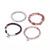 4Pcs Natural & Synthetic Gemstone Stretch Bracelet Sets BJEW-JB08946-5