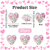 20Pcs Handmade Transparent Lampwork Beads BLOW-PA0001-02-2