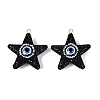 Handmade Polymer Clay & Rhinestone & Resin Big Pendants FIND-Q123-02E-1