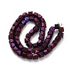 Electroplated Natural Lava Rock Beads Strands G-A256-D01-01I-3