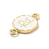 Brass with Enamel Connector Charms KK-G416-56G-01-3