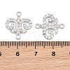 Brass Micro Pave Clear Cubic Zirconia Connector Charms CU-CBA7BFE-03A-P-3
