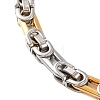 304 Stainless Steel Byzantine Chain Bracelets BJEW-B078-107GP-2