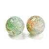 Transparent Spray Painting Crackle Glass Beads GLAA-L046-01A-16-2