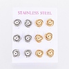 304 Stainless Steel Stud Earrings EJEW-I235-06-4