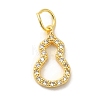 Brass Micro Pave Cubic Zirconia Charms KK-C072-46G-1