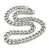 201 Stainless Steel Curb Chain Necklaces NJEW-Q336-12A-P-4