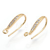 Brass Micro Pave Clear Cubic Zirconia Earring Hooks ZIRC-S068-002-NF-2