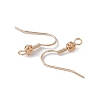 Ion Plating(IP) Brass Round Beaded Earring Hooks KK-G438-01G-3